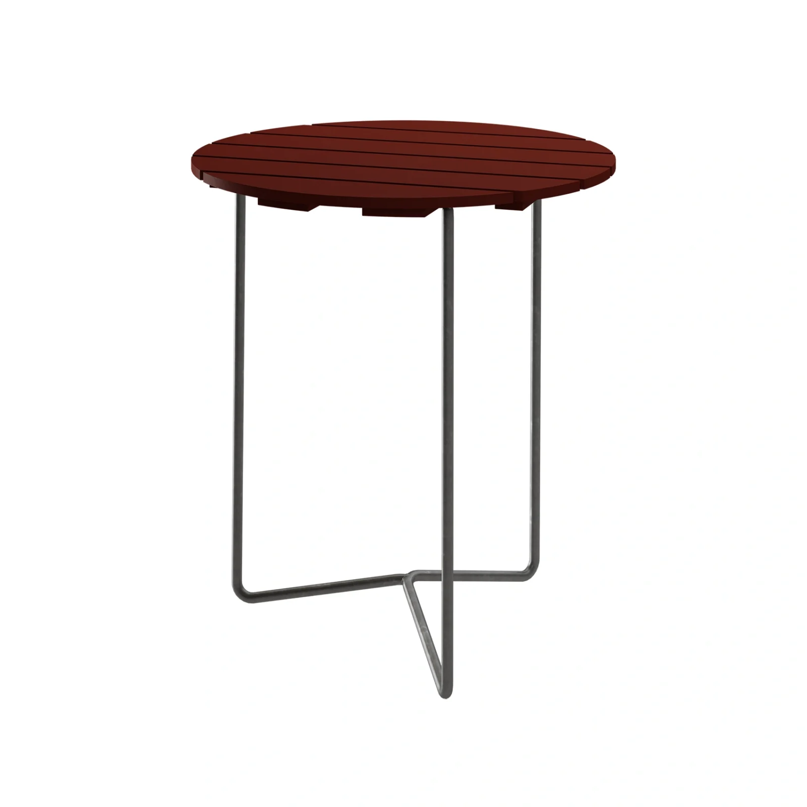 6B bord mörkröd ek / varmförzinkad Ø60 cm