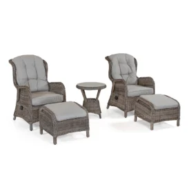 Rio fåtöljgrupp - ställbar, drivved/lin