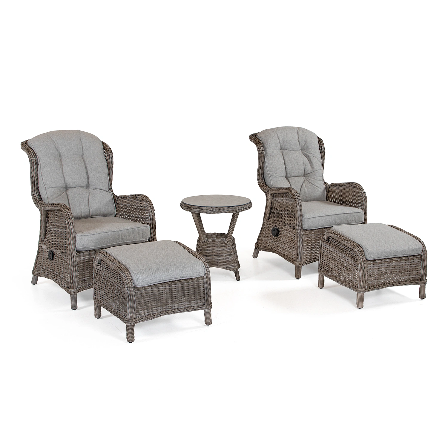 Rio fåtöljgrupp - ställbar, drivved/lin