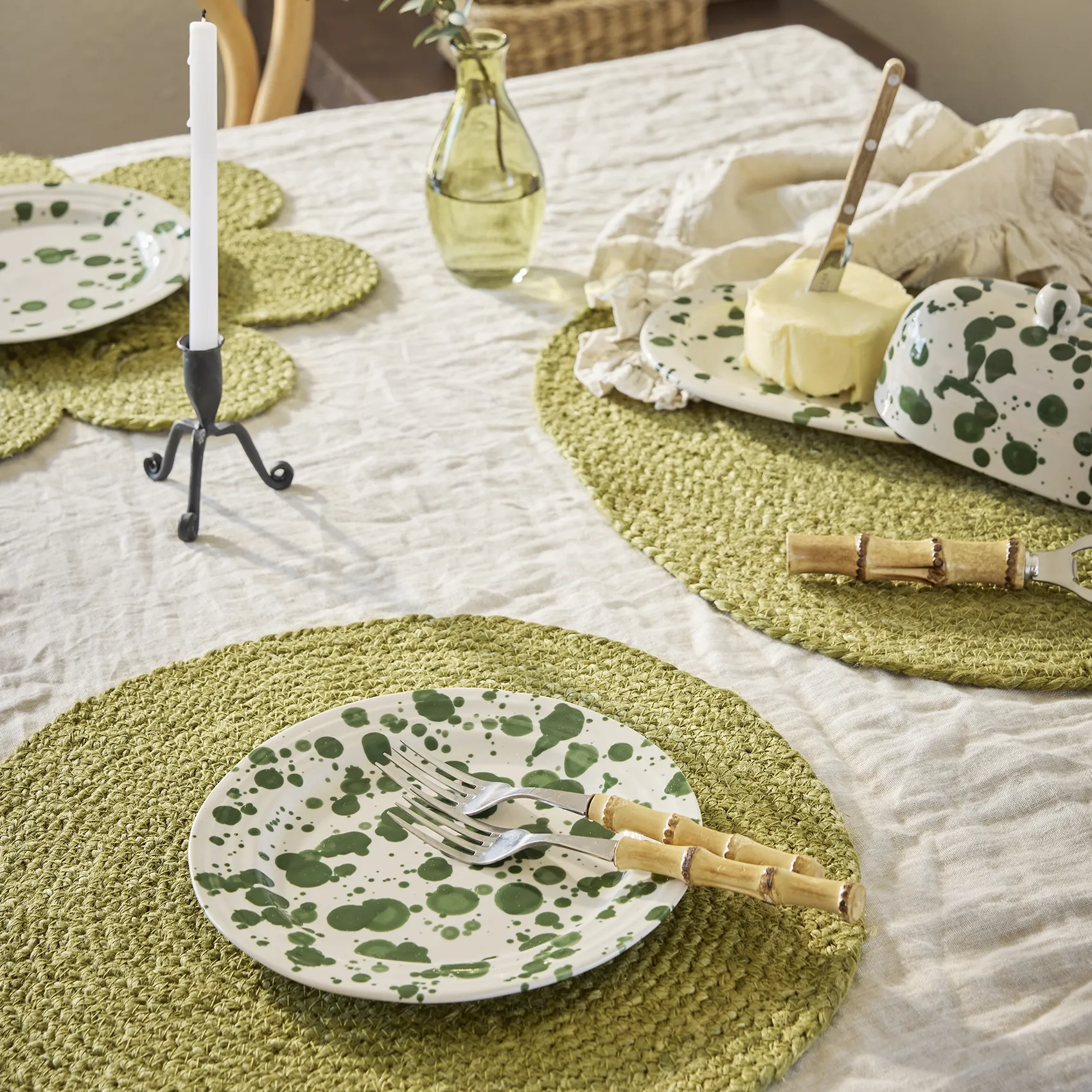 Elin bordstablett oval avokado, 1-pack