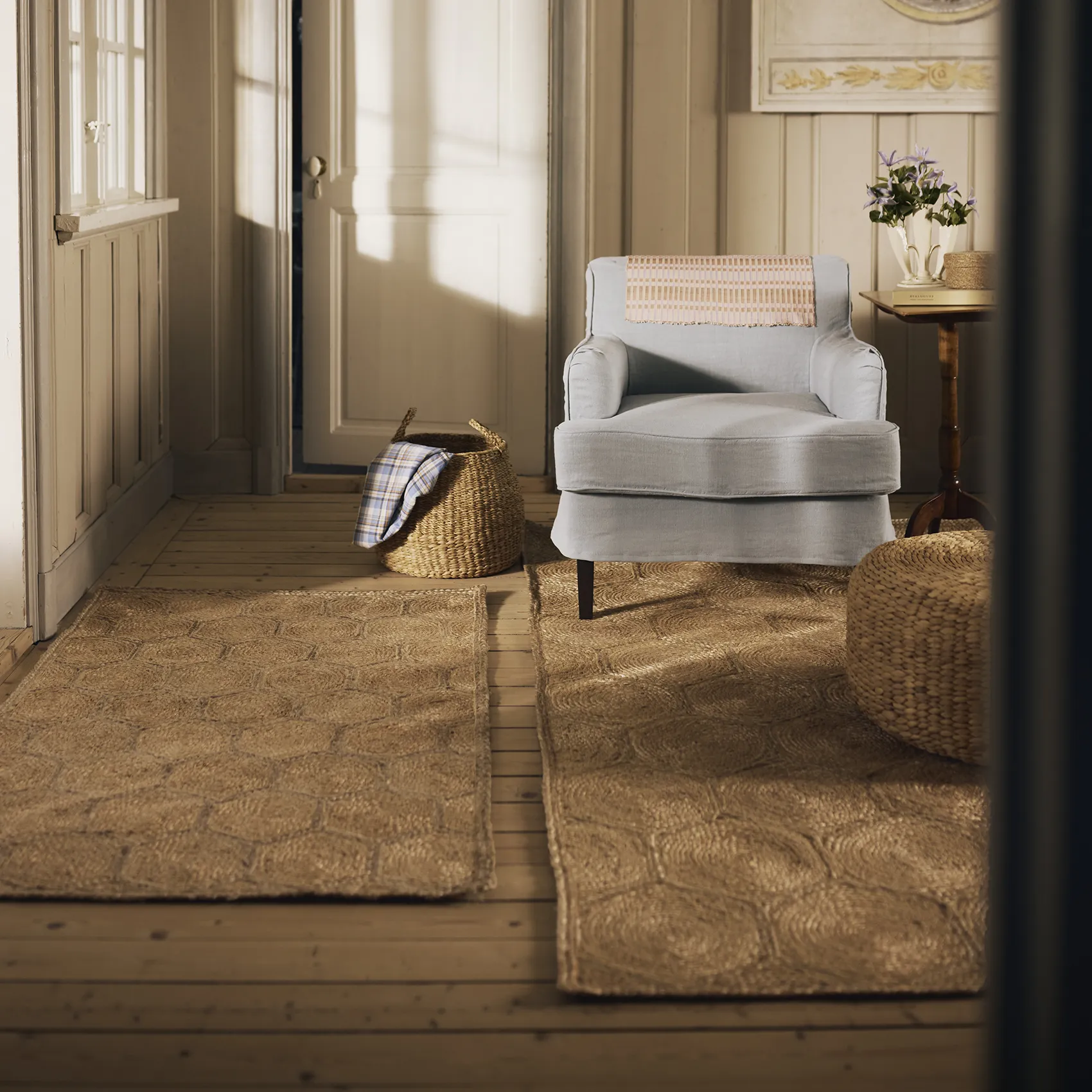 Elin jutematta honeycomb natur - 160x230 cm