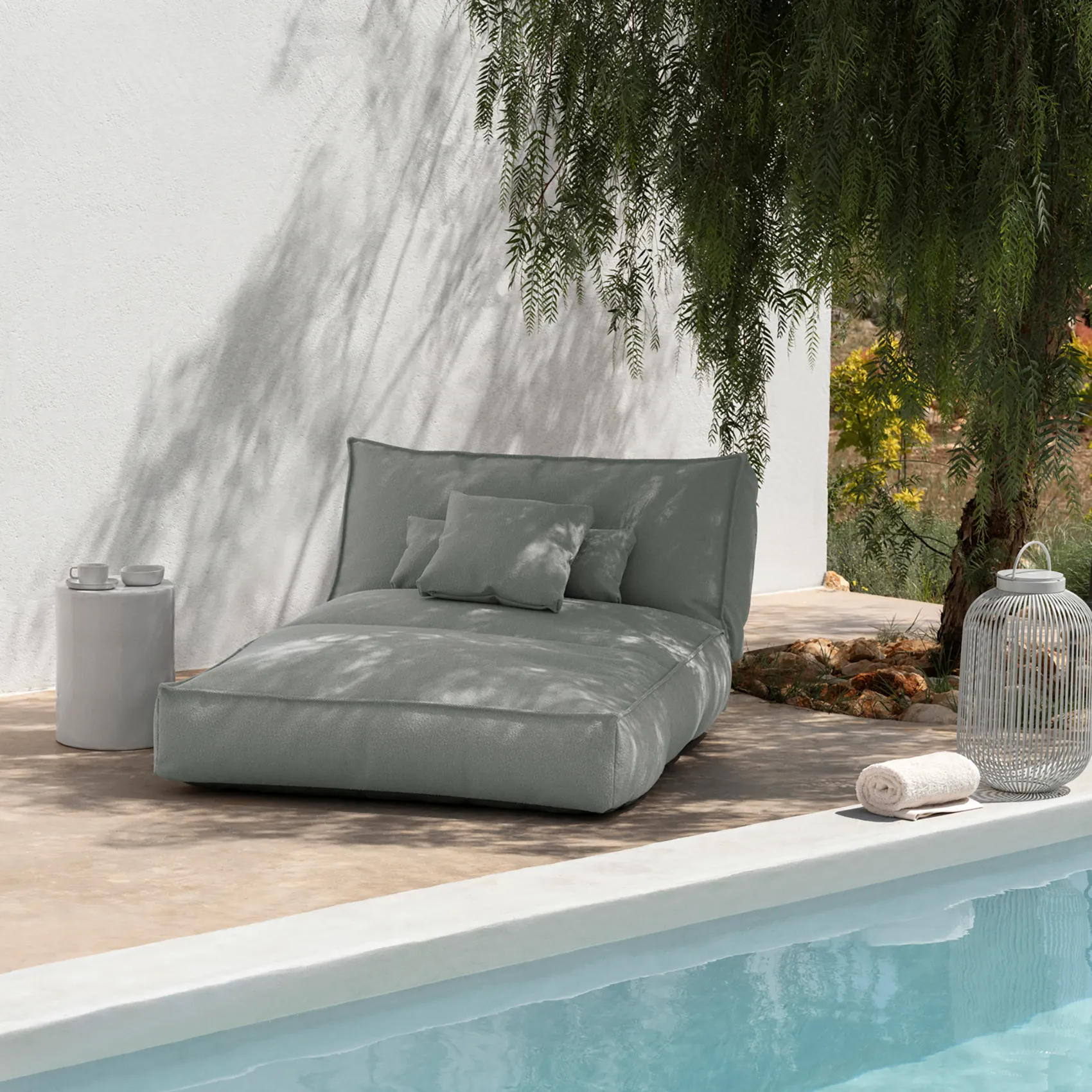 Stay kudde bouclé cloud 45x45 cm