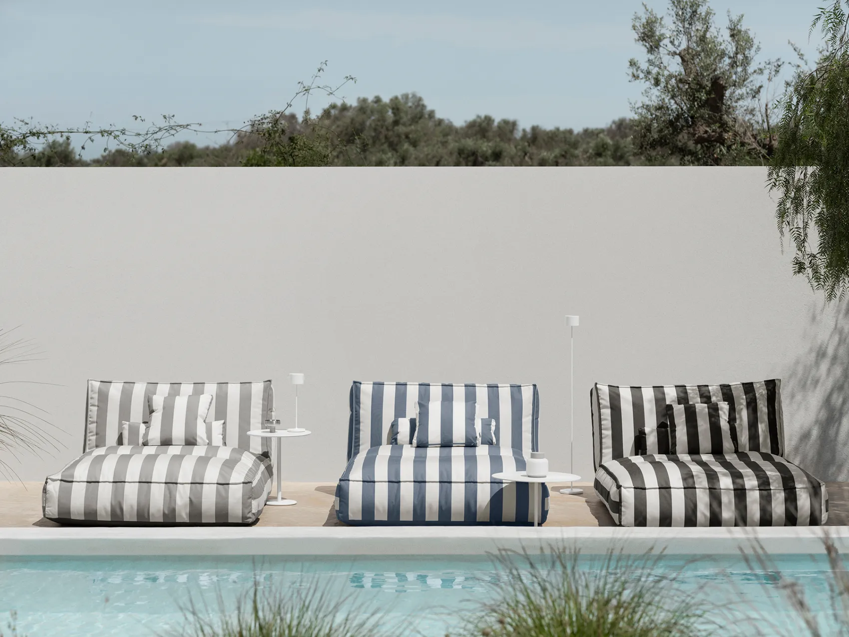 Stay dagbädd 2-sits svart/vit