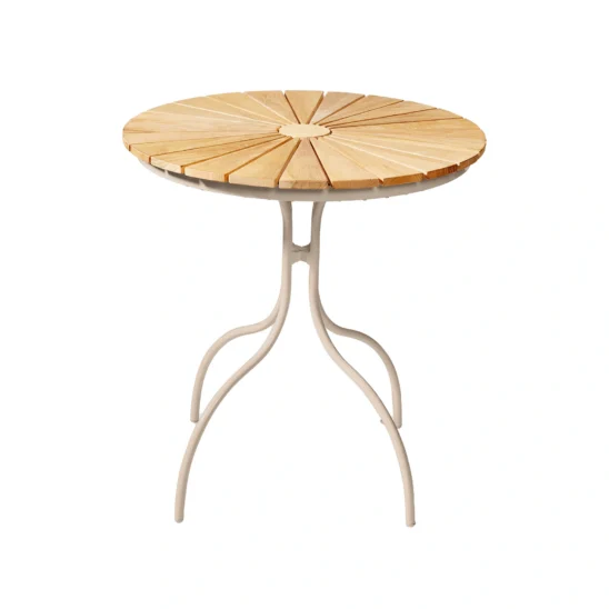 Cinas Ellen cafébord i färgen teak/sand Ø80 cm