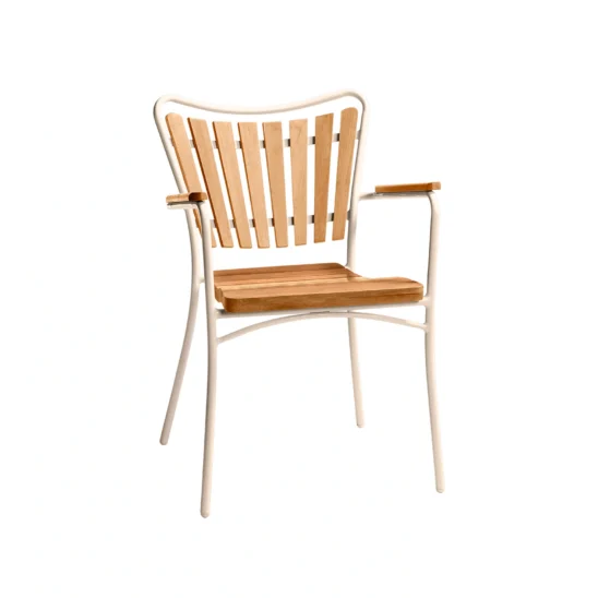 Cinas Ellen karmstol i färgen teak/sand