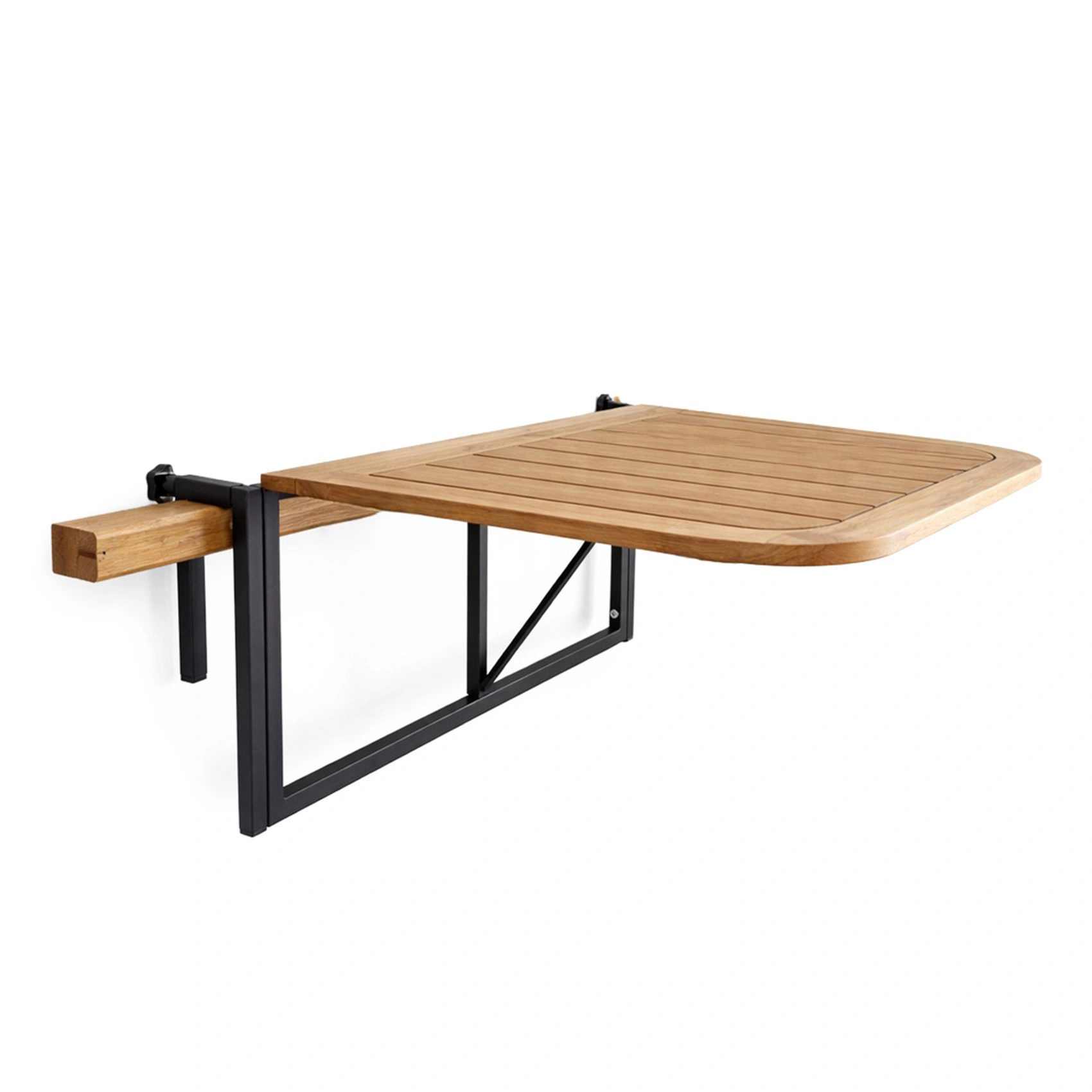 Product Image for Räckö balkongbord svart/teak 80x50 cm