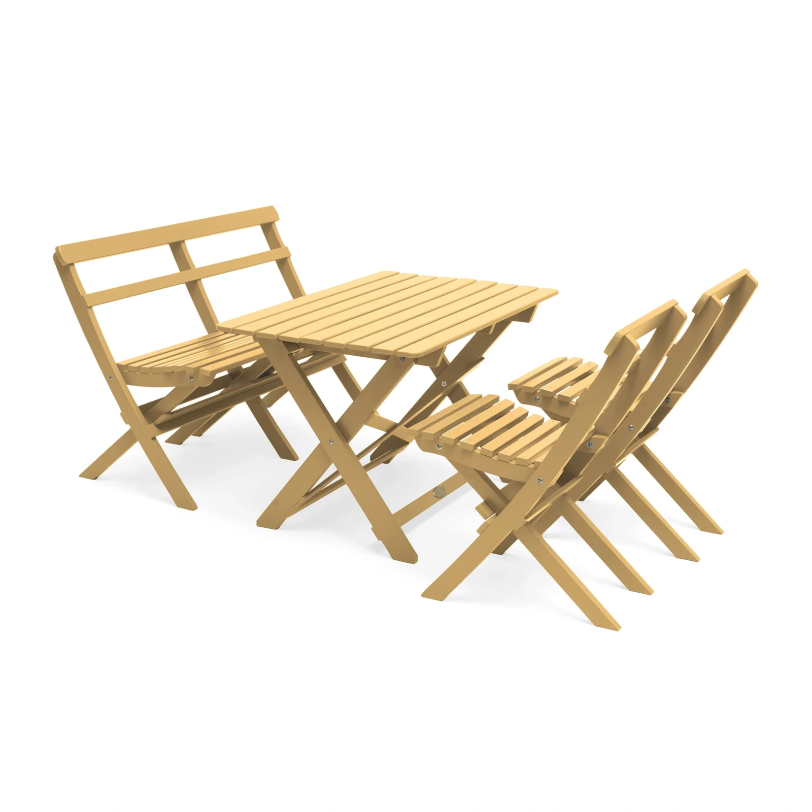 Torpet matgrupp gyllene ockra - 1 soffa, 2 stolar