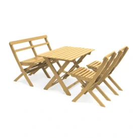 Torpet matgrupp gyllene ockra - 1 soffa, 2 stolar