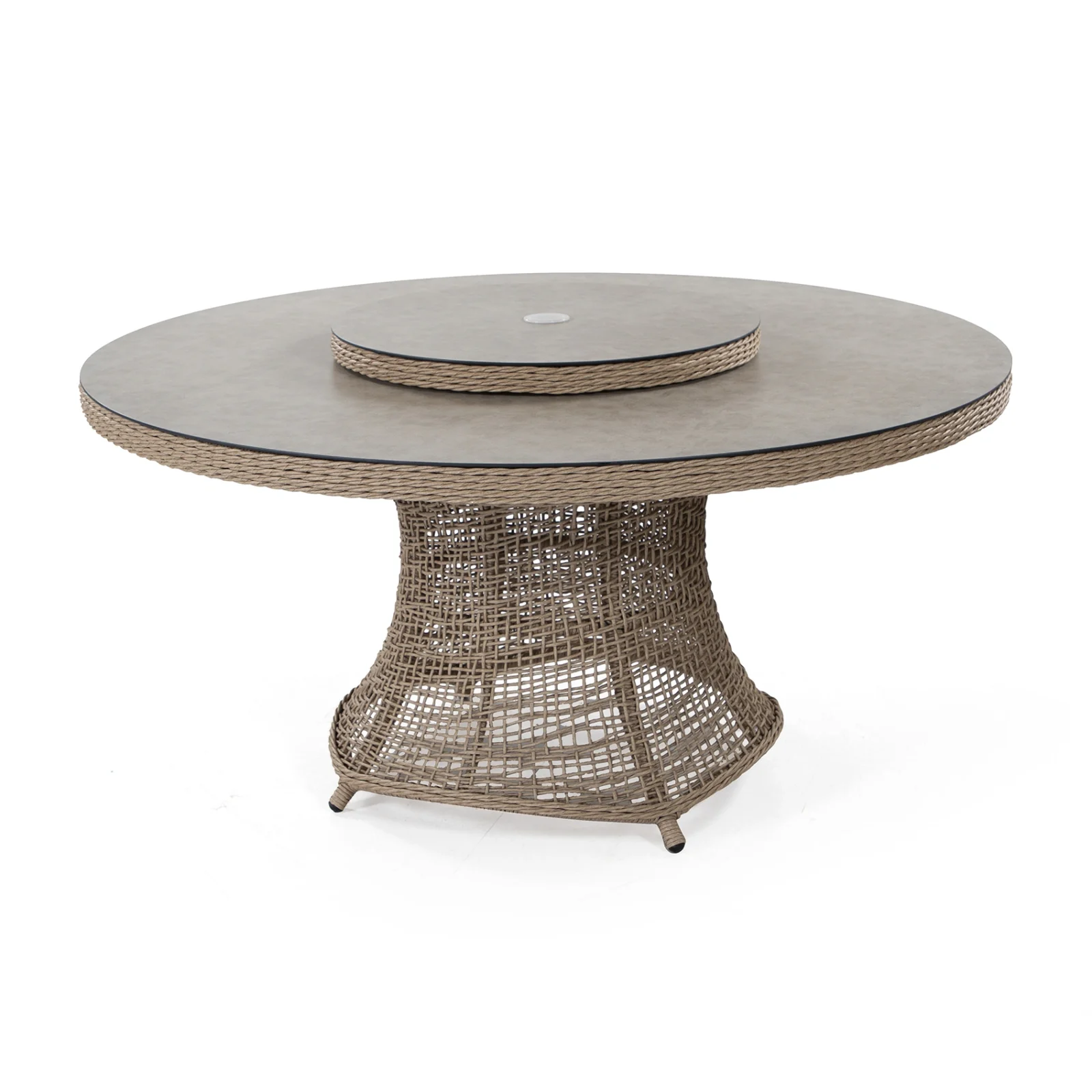 Hastings matbord - Crazy weave twist natur / sand, Ø150 cm