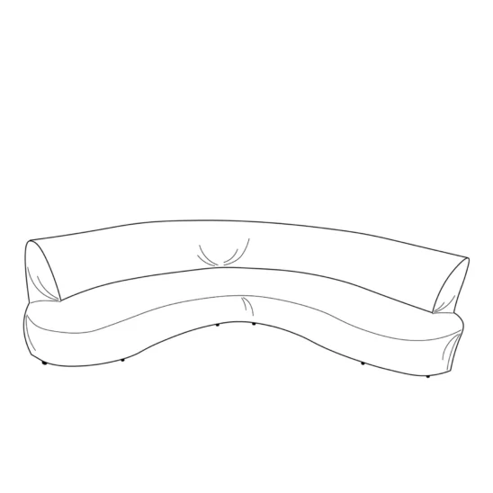 Skiss på möbelskydd till Solnäs loungesoffa.