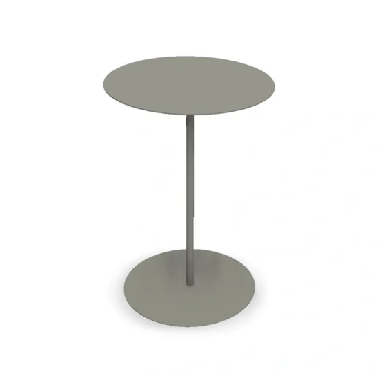 Jet Set sidobord i färgen sand, diameter är 45 cm och höjd 67 cm.