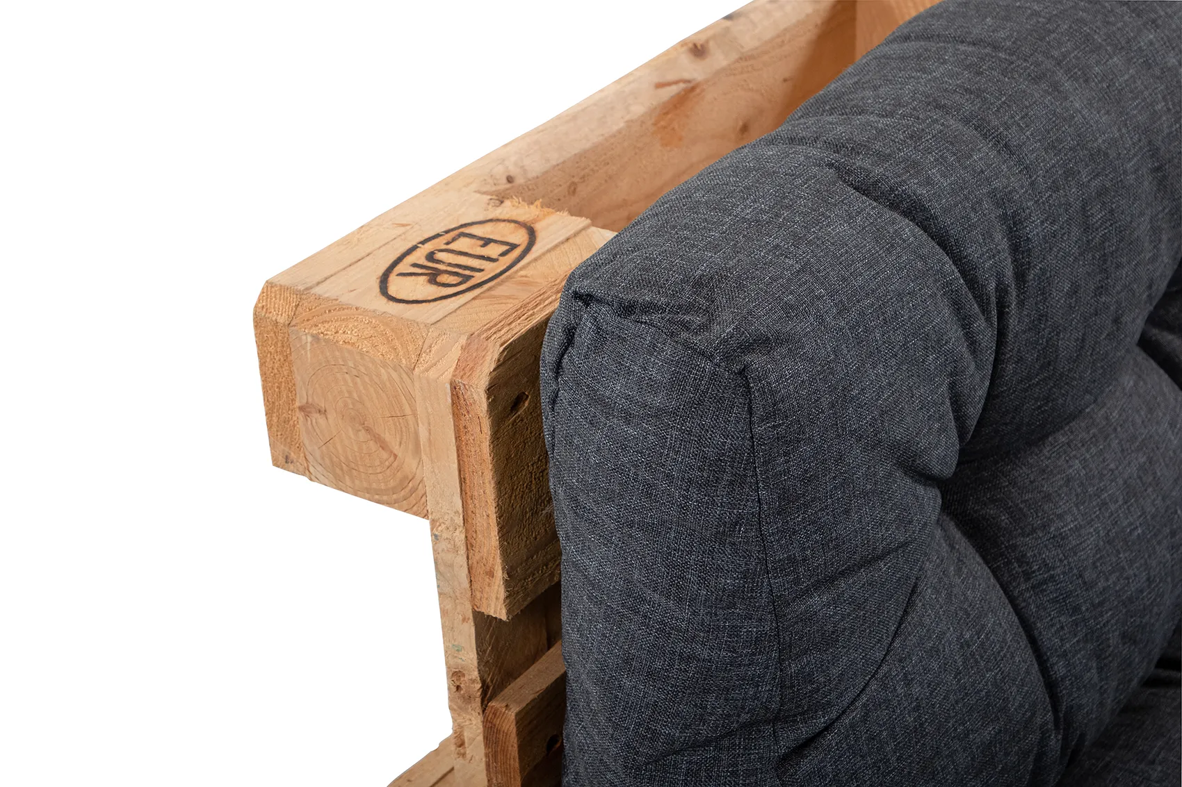 Lastpallsdynor i olefin mörkgrå