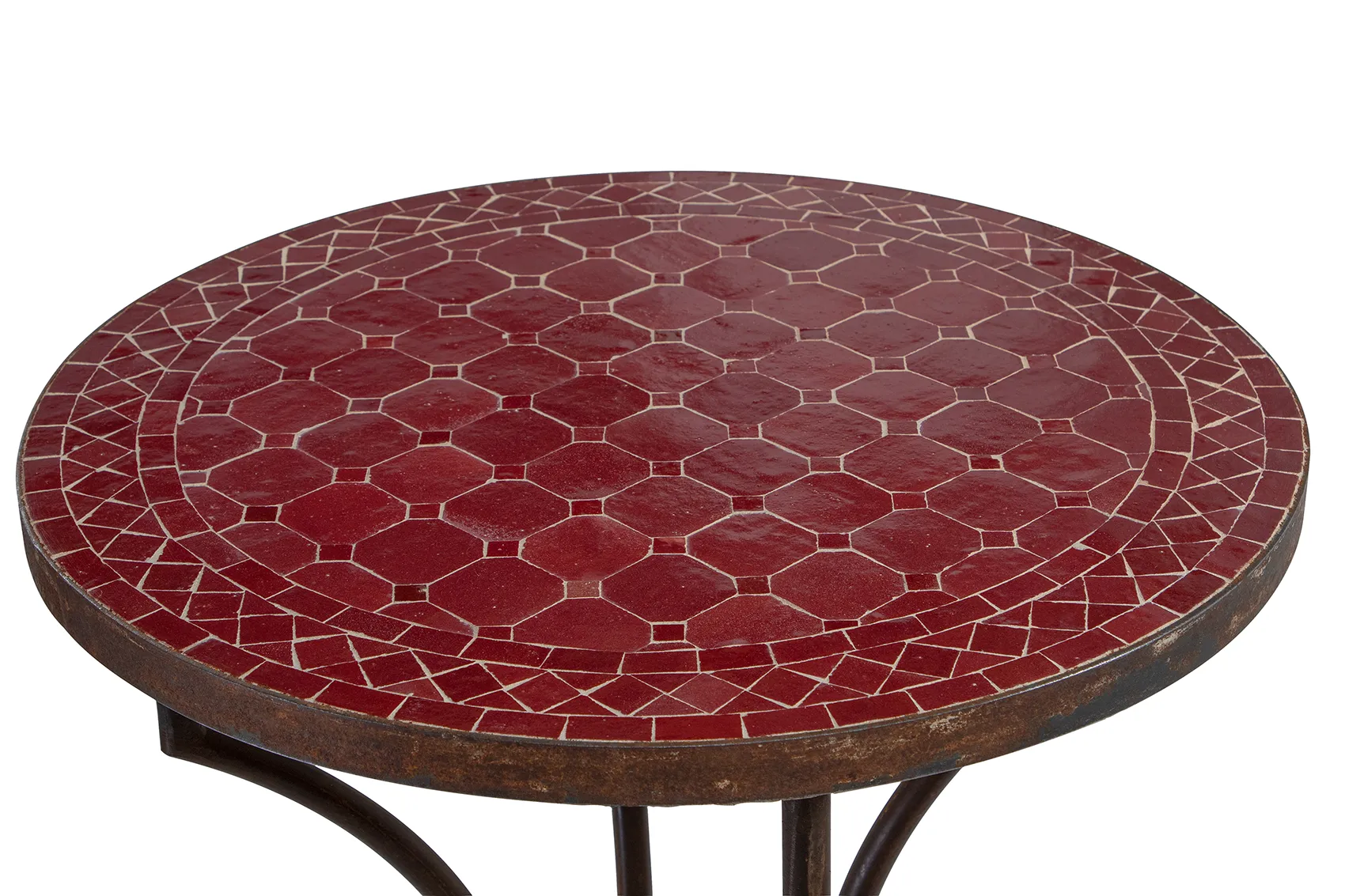 Mosaik cafébord bordeaux Ø60 cm