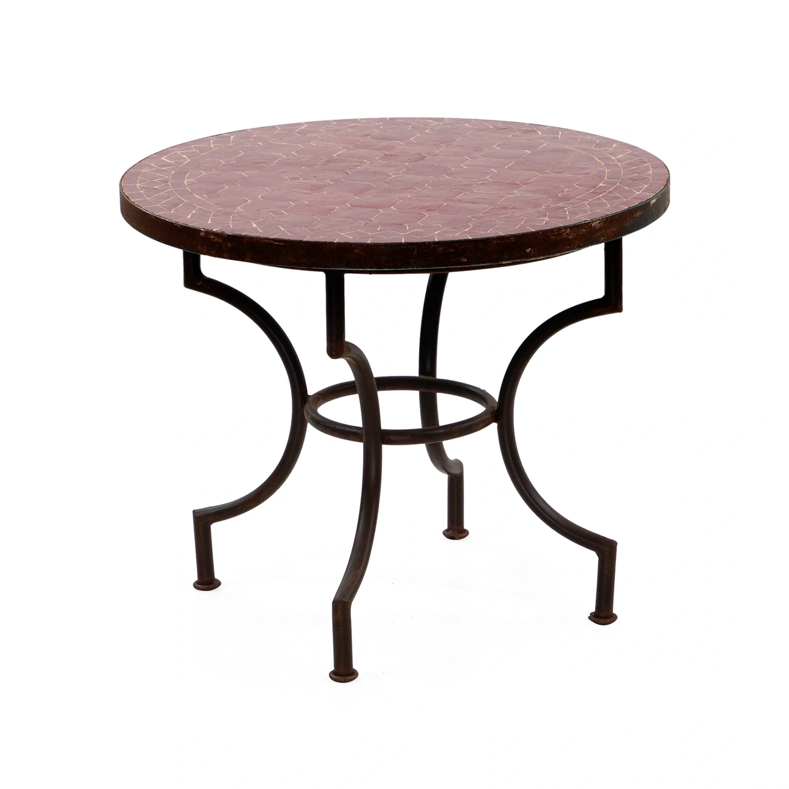 Mosaik sidobord bordeaux Ø60 cm