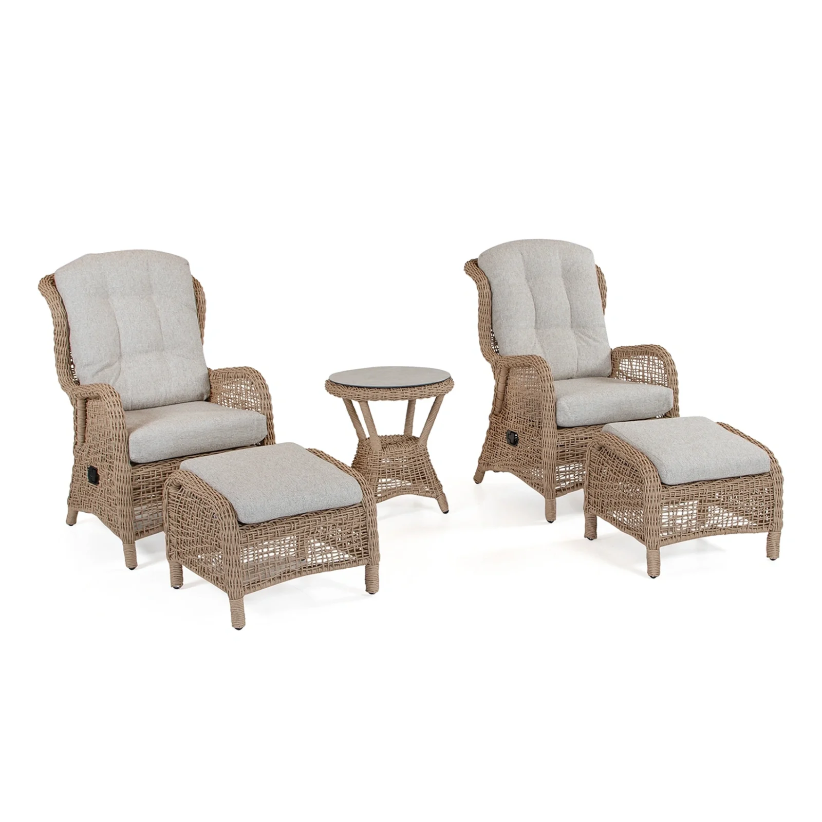 Rio fåtöljgrupp ställbar - natur twist/bouclé beige AV