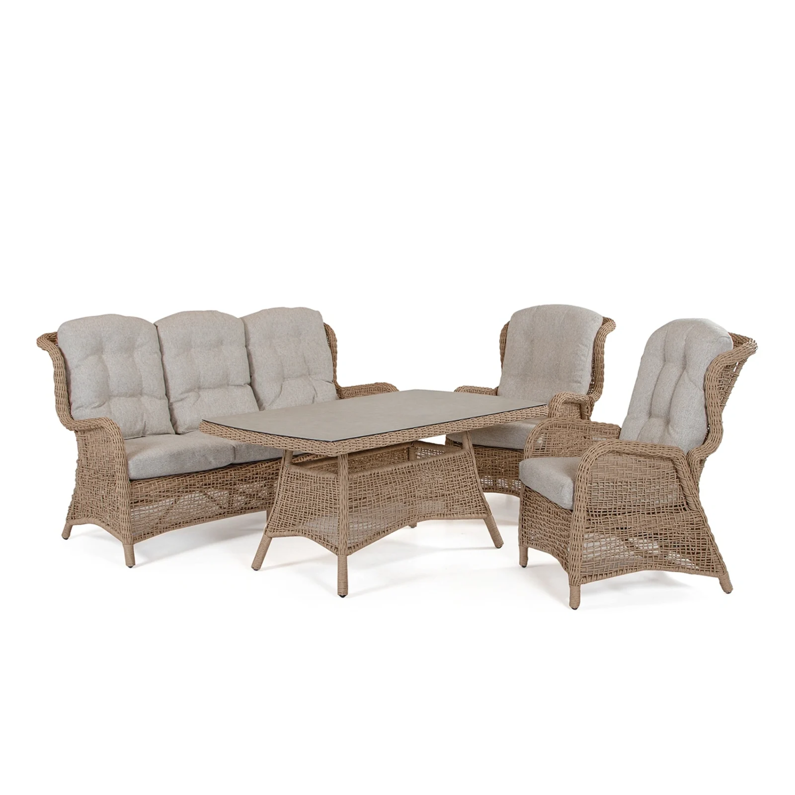 Rio soffgrupp - ställbar, natur twist/bouclé beige AV