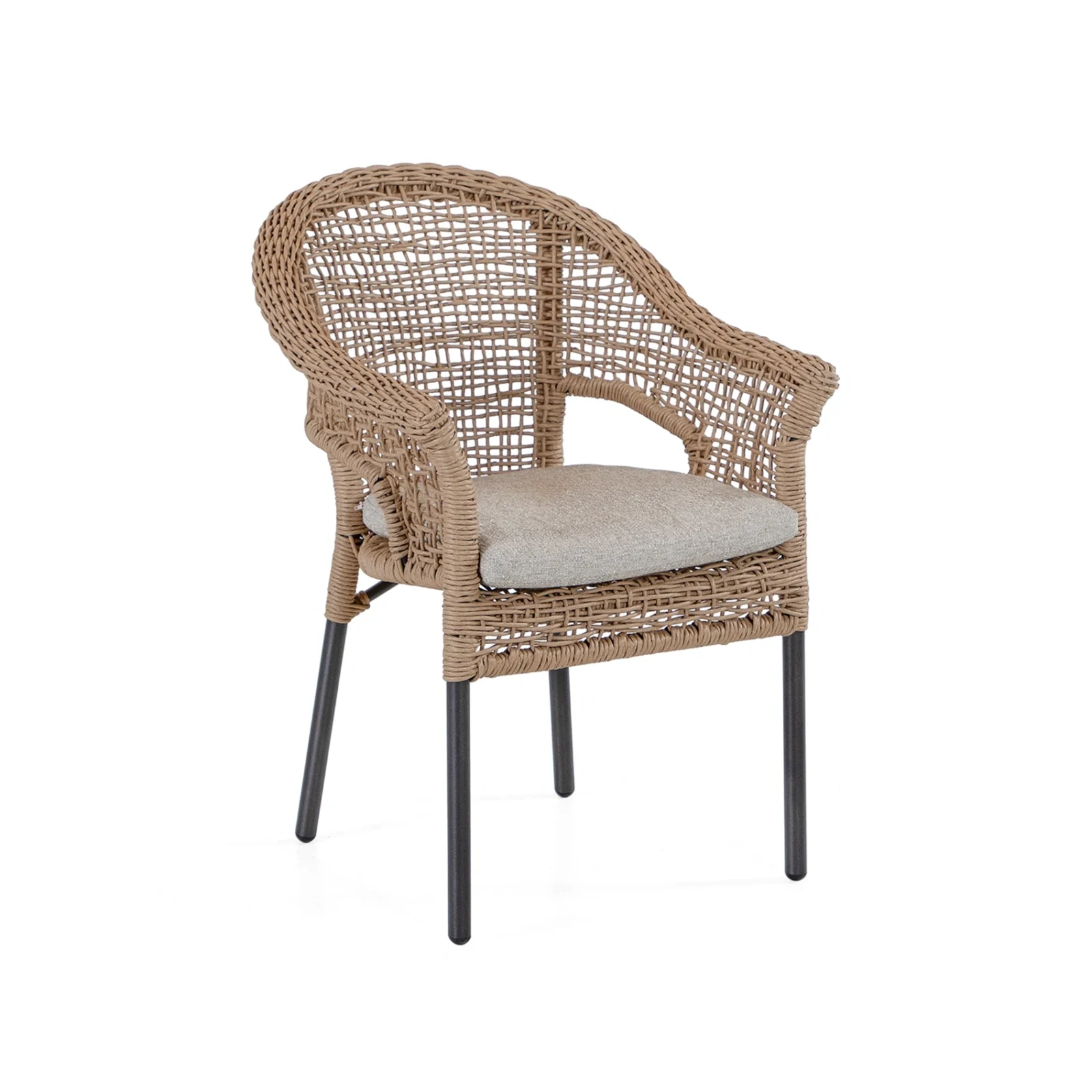 Tea Time karmstol natur twist/bouclé beige AV
