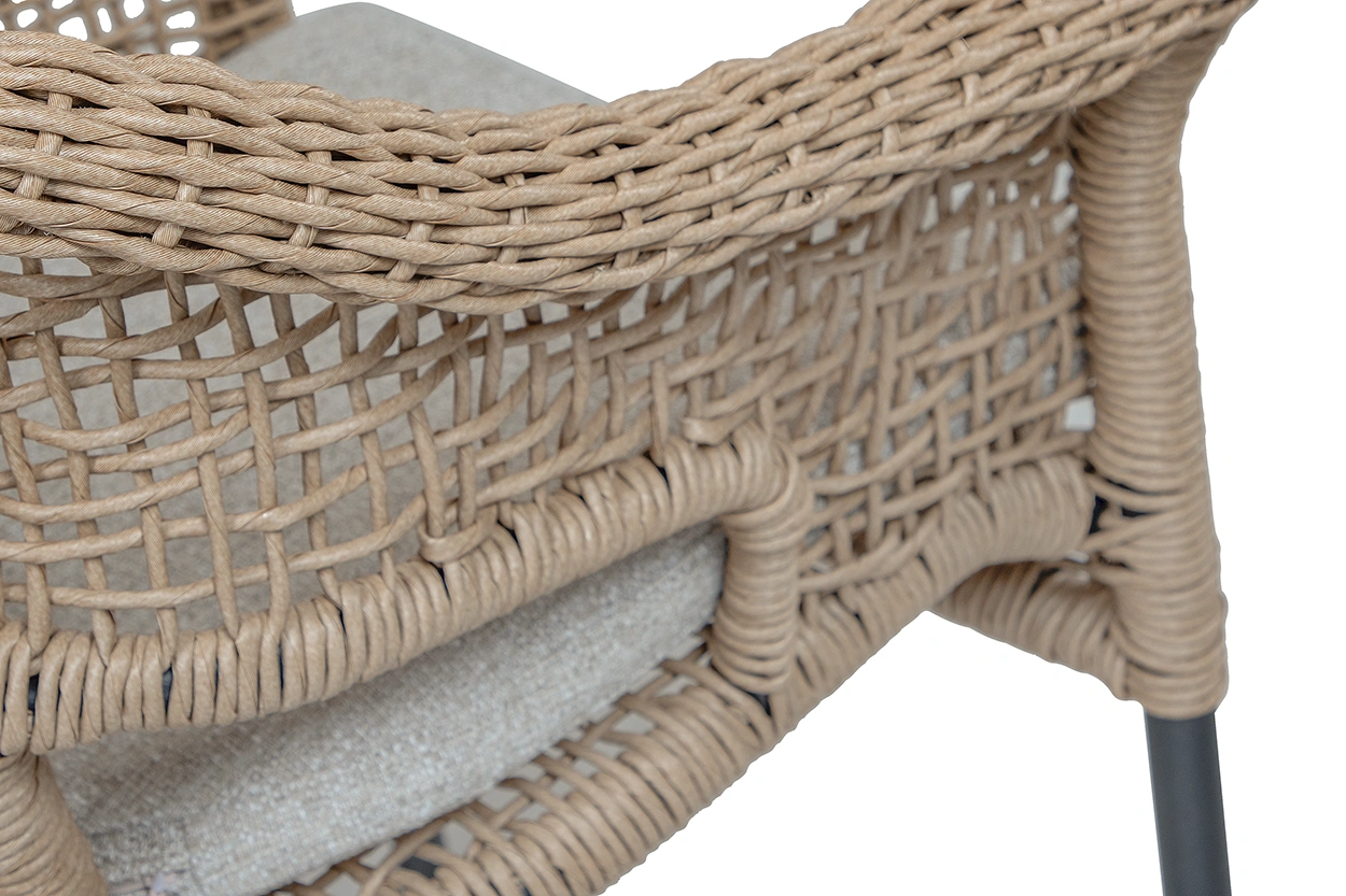 Tea Time karmstol natur twist/bouclé beige AV