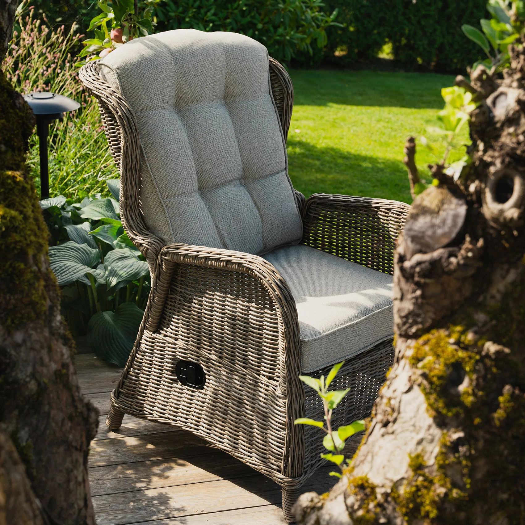 Rio fåtölj ställbar - drivved/lin