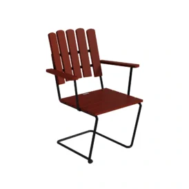 A2 fåtölj mörkröd ek / svart