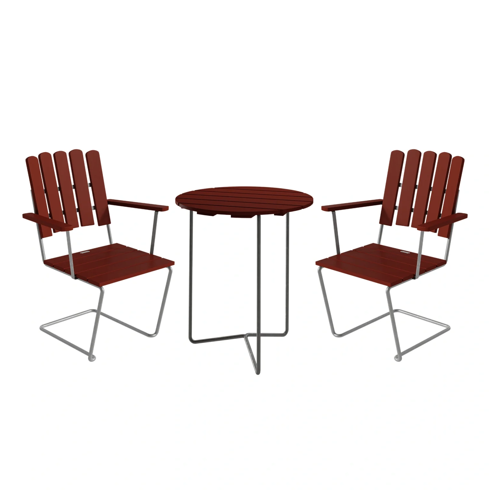 A2/6B cafégrupp mörkröd ek / varmförzinkad