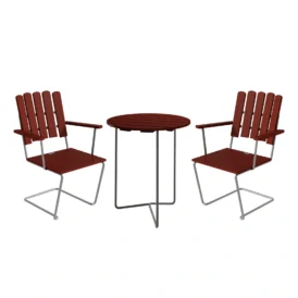 A2/6B cafégrupp mörkröd ek / varmförzinkad