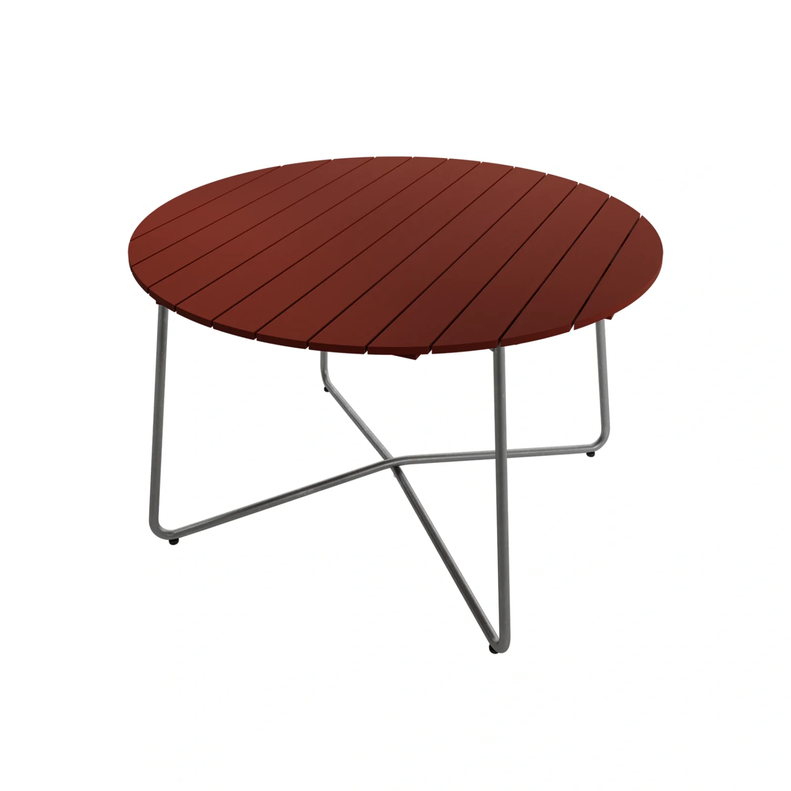 9A bord mörkröd ek / varmförzinkad Ø120 cm