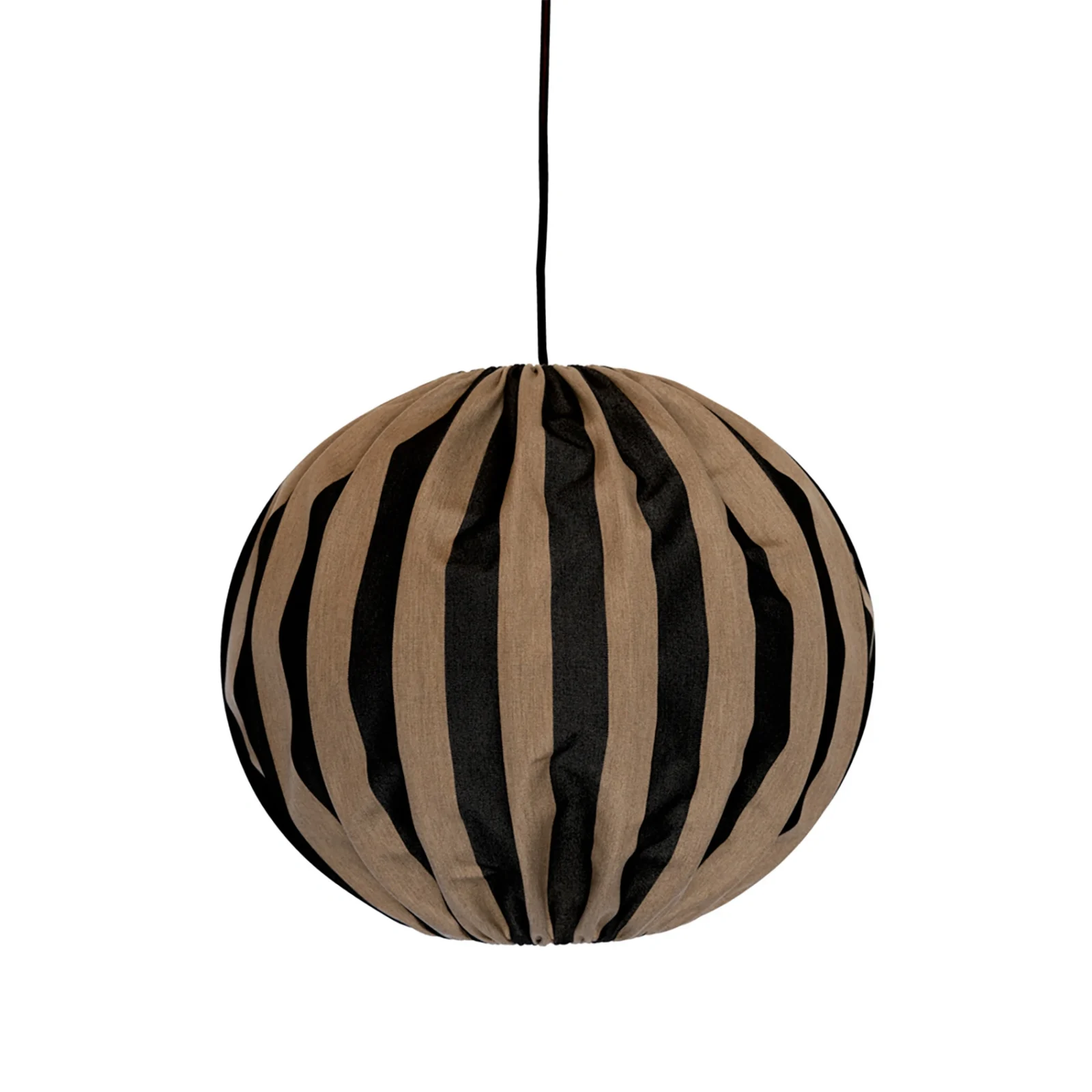 Capri taklampa randig taupe/svart Ø45 cm