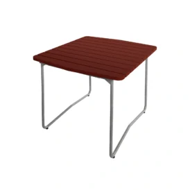 B31 bord mörkröd ek / varmförzinkad 84x92 cm