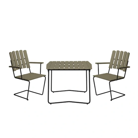 Klassikergrupp café med A2 och b31 i ljusgrönt med svart stativ.