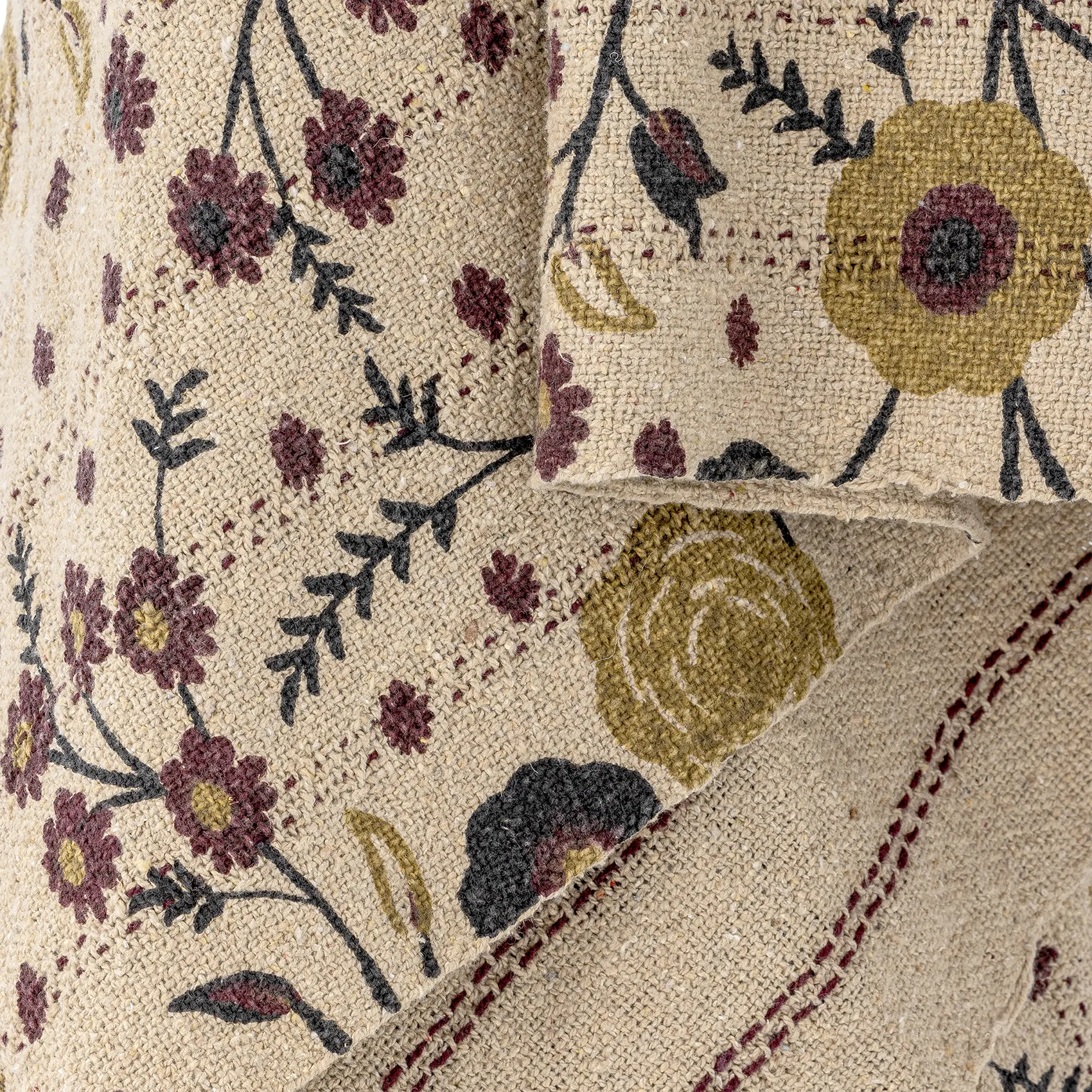 Eydis pläd återvunnen textil - natur, 160x130 cm