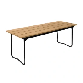 Bänk 8 oljad ek / svart stativ