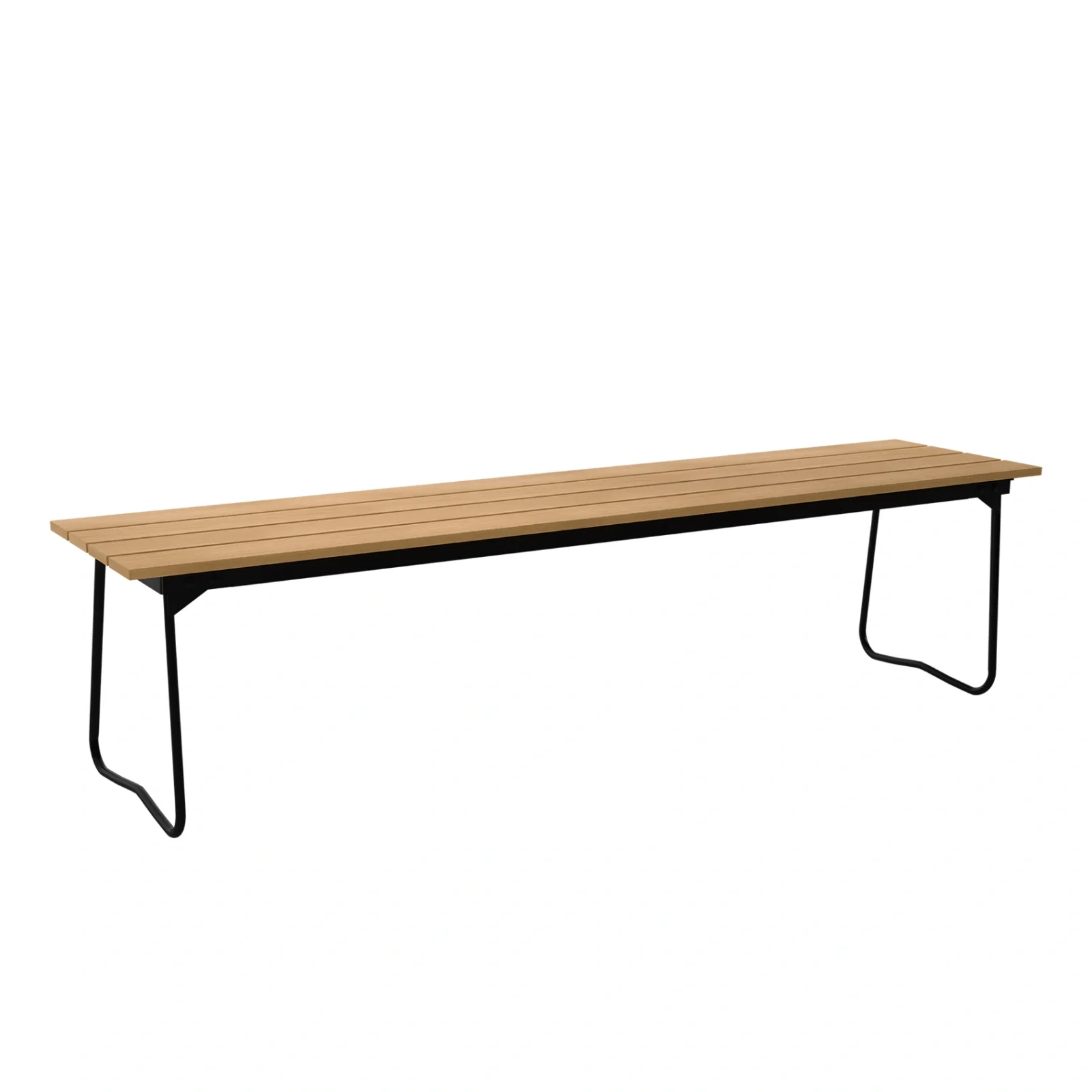 Bänk 9 oljad ek / svart stativ