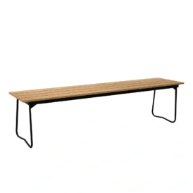 Bänk 9 oljad ek / svart stativ