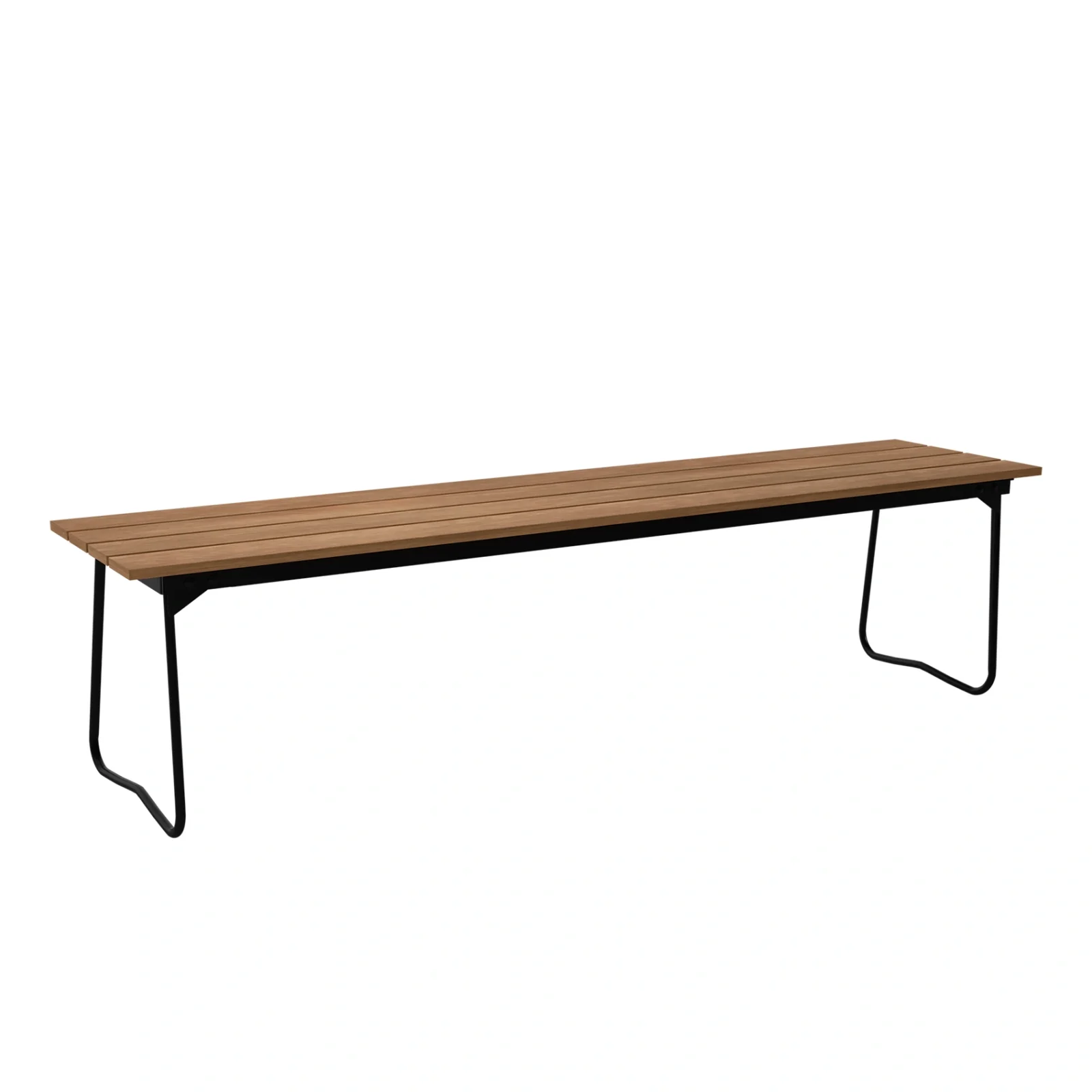 Bänk 9 teak / svart stativ