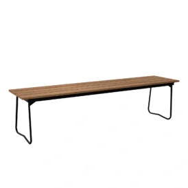 Bänk 9 teak / svart stativ