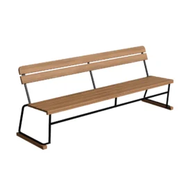 Soffa 5 teak / svart stativ