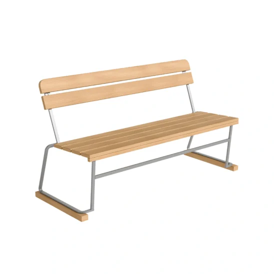 Soffa 3 från Grythyttan stålmöbler i oljad ek med varmförzinkat stativ.