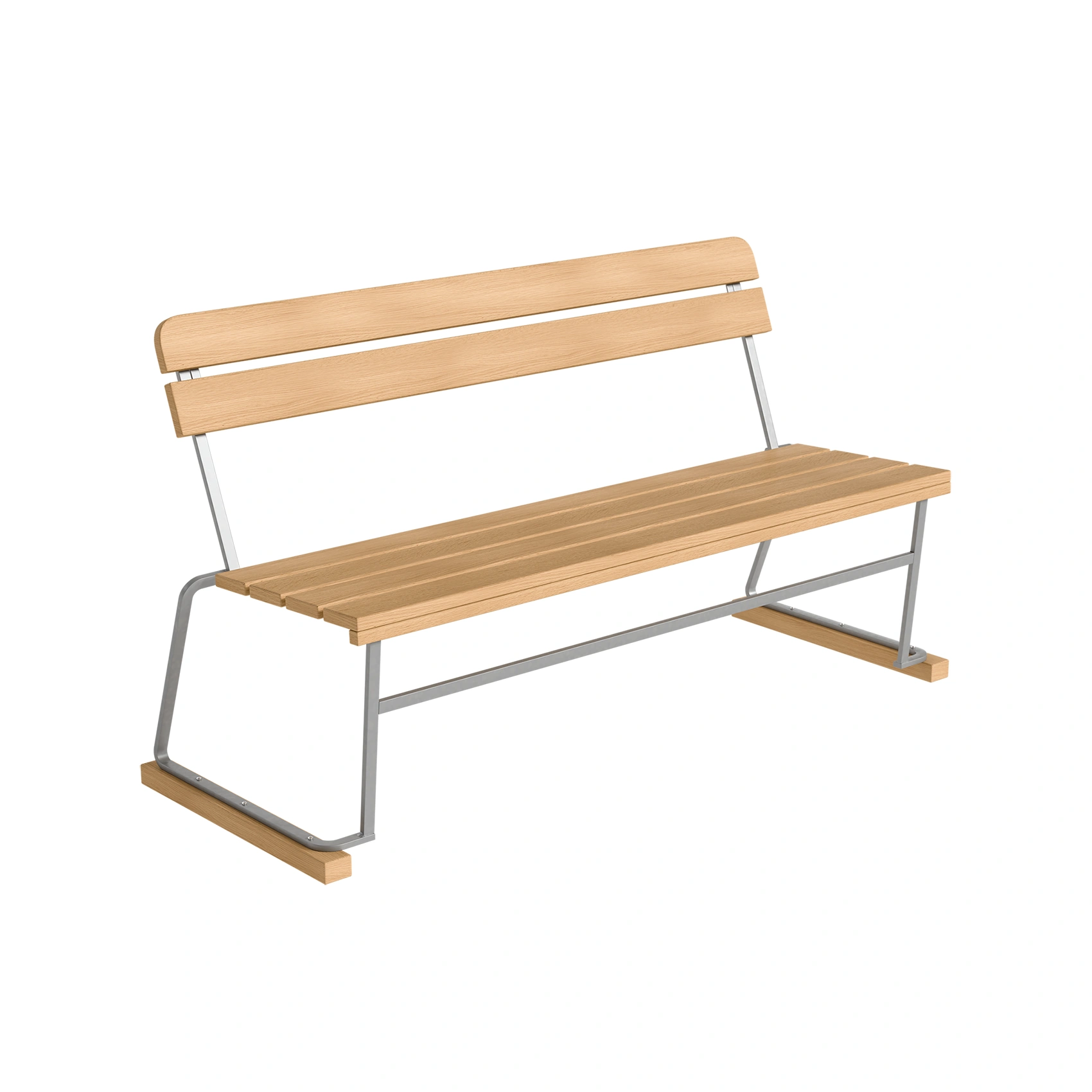 Soffa 3 från Grythyttan stålmöbler i oljad ek med varmförzinkat stativ.