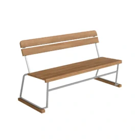 Soffa 3 teak / varmförzinkat stativ