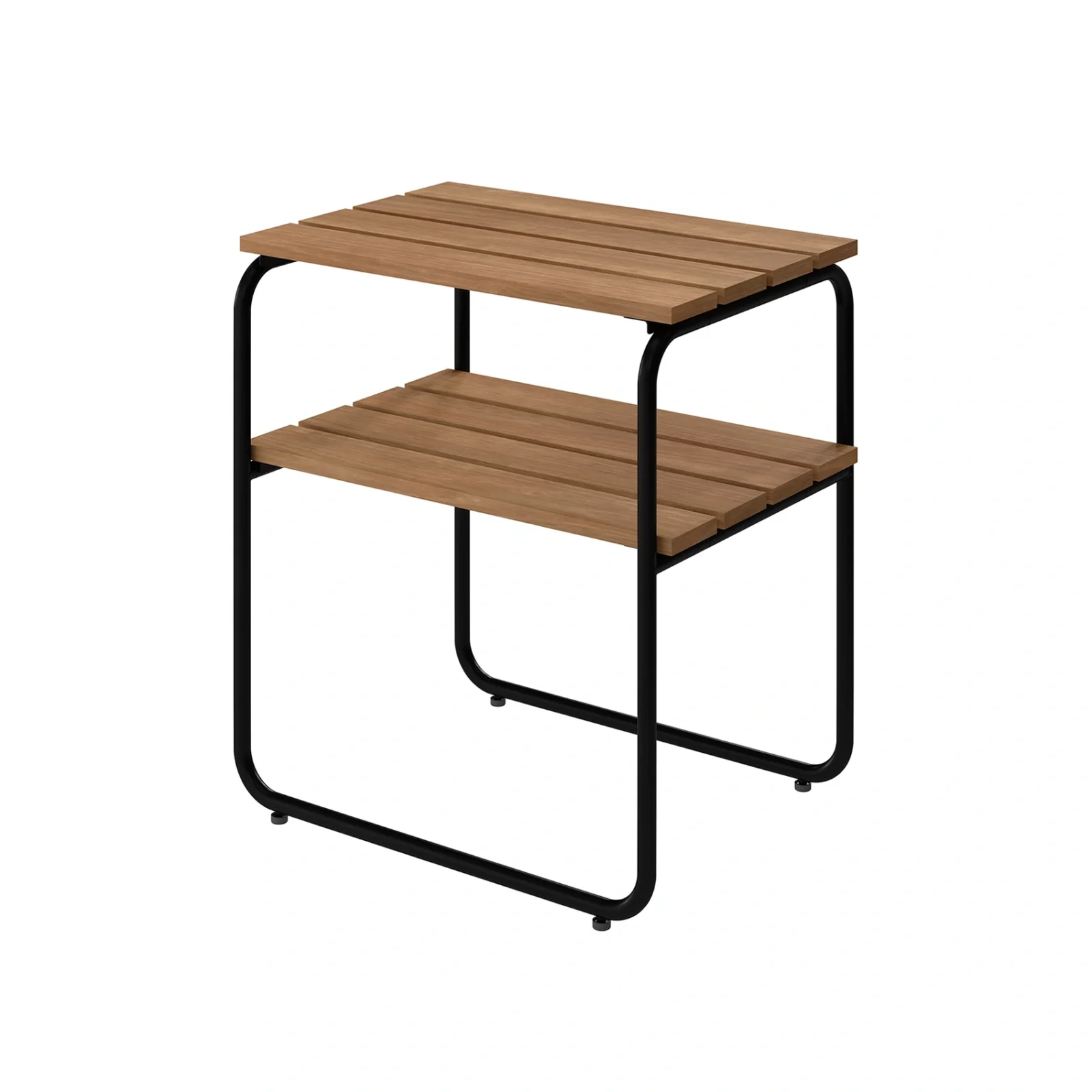 L45 sidobord teak / svart stativ