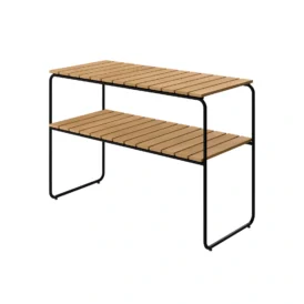 L105 avlastningsbord oljad ek / svart stativ