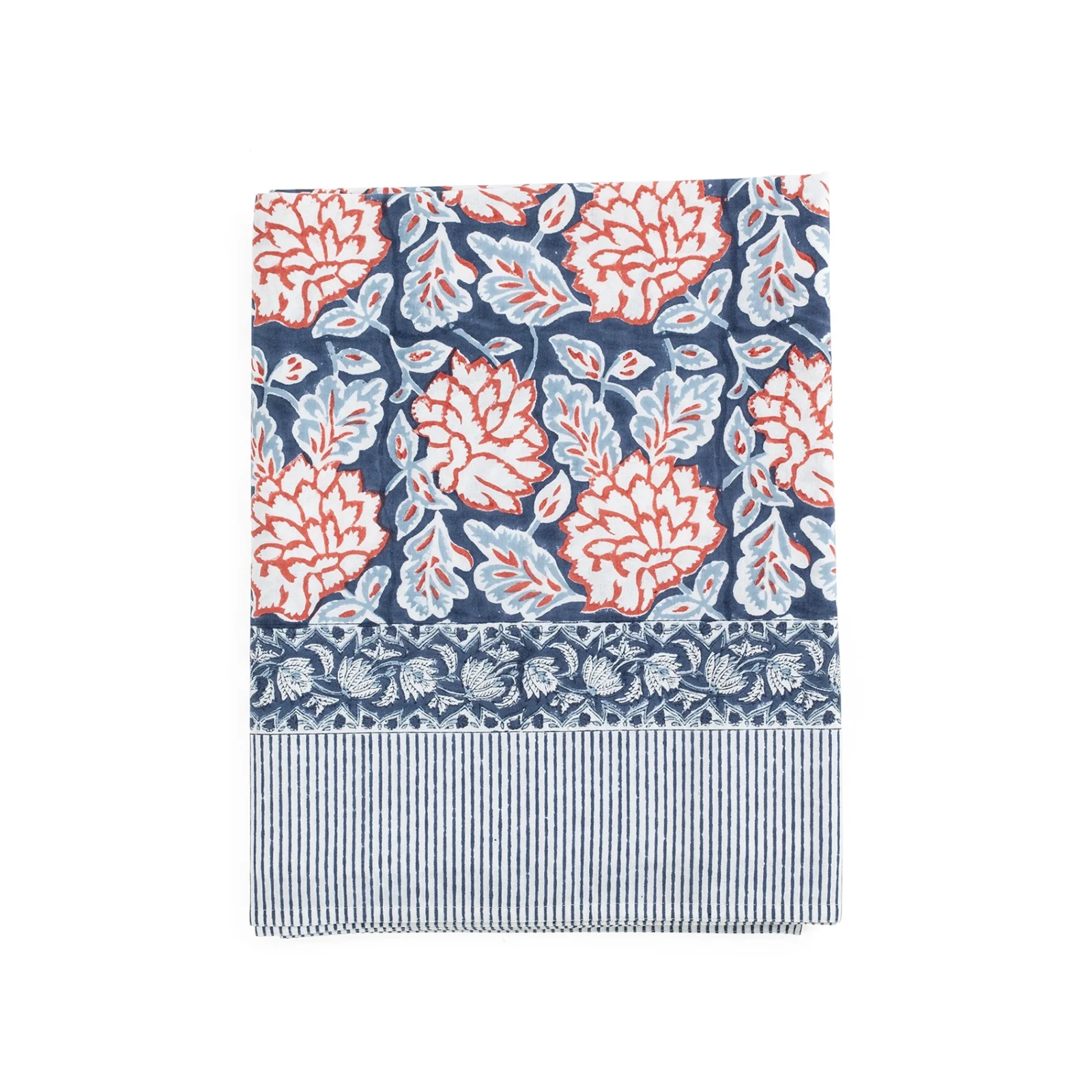 Bordsduk Eko Dahlia blå/röd, 150x230 cm