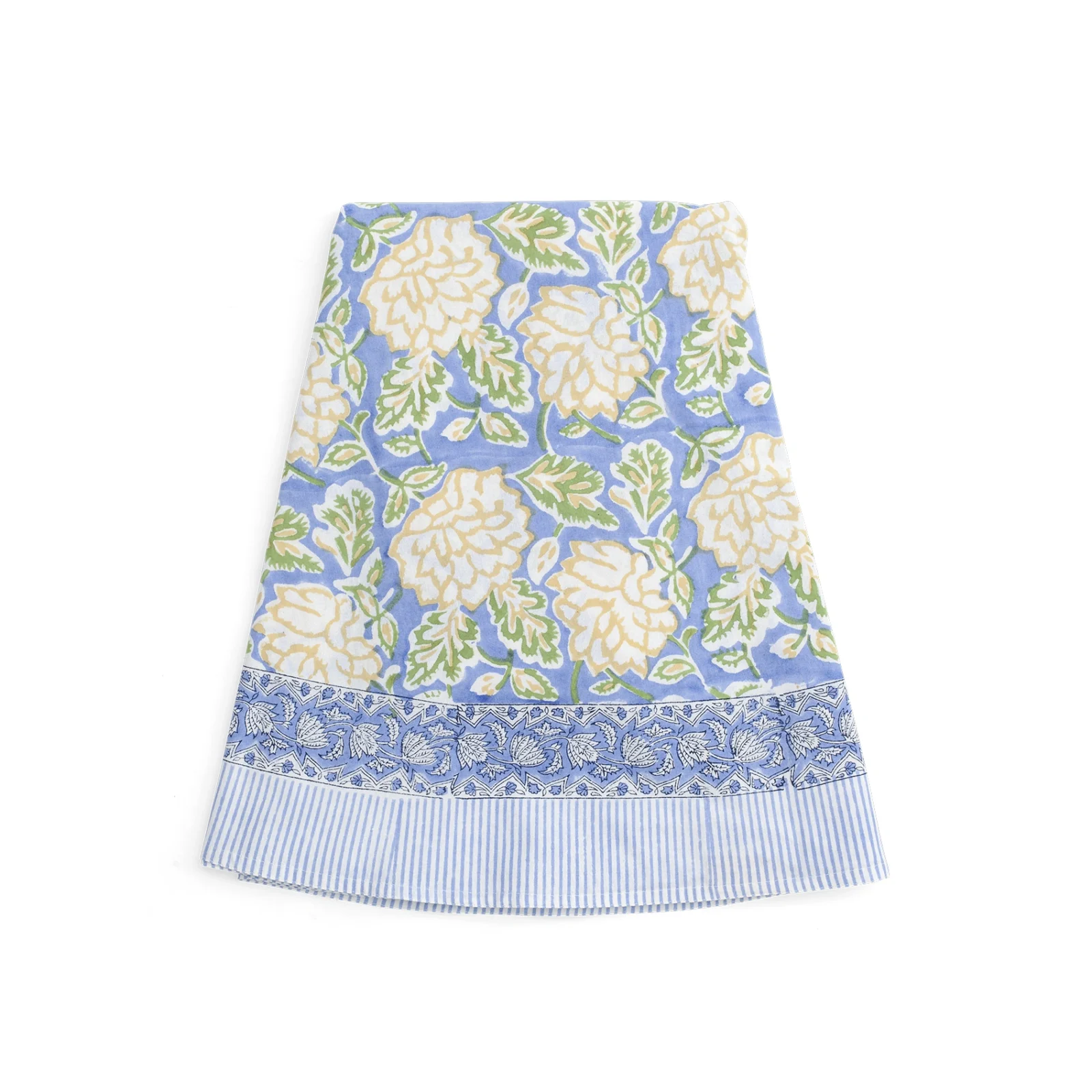 Bordsduk Eko Dahlia - blå/gul, Ø220 cm