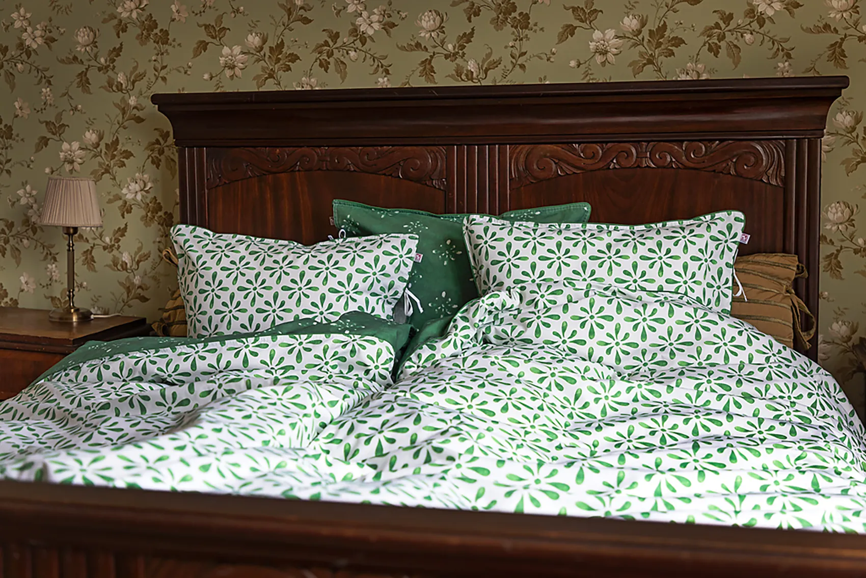 Shyness Watercolour påslakan grön 150x210 cm