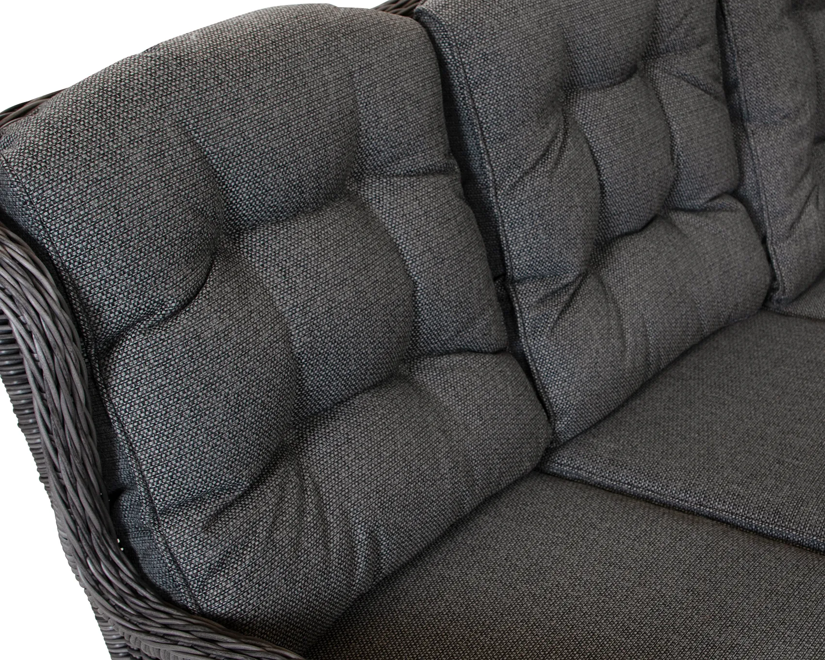 Rio hörnsoffgrupp antracit/mörkgrå allvädersdynor