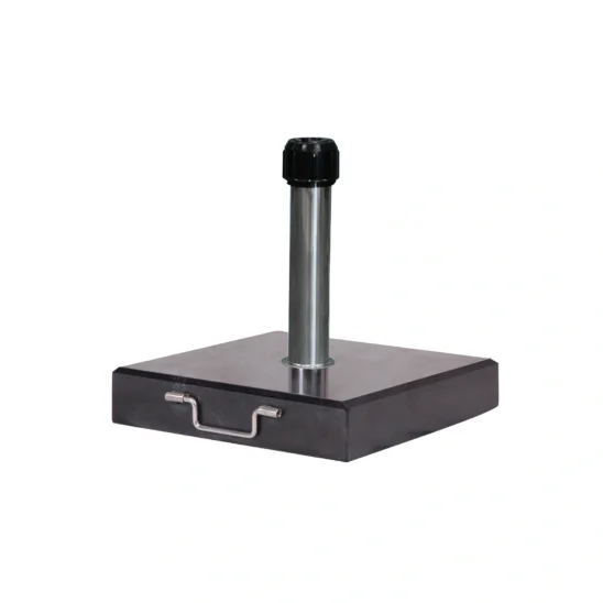 Rome parasollfot i svart polerad granit på 30 kg.