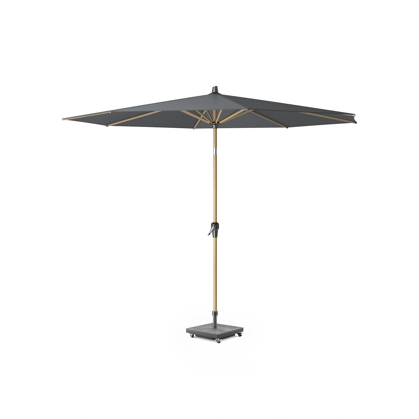 Riva parasoll - teaklook/antracit, Ø250 cm