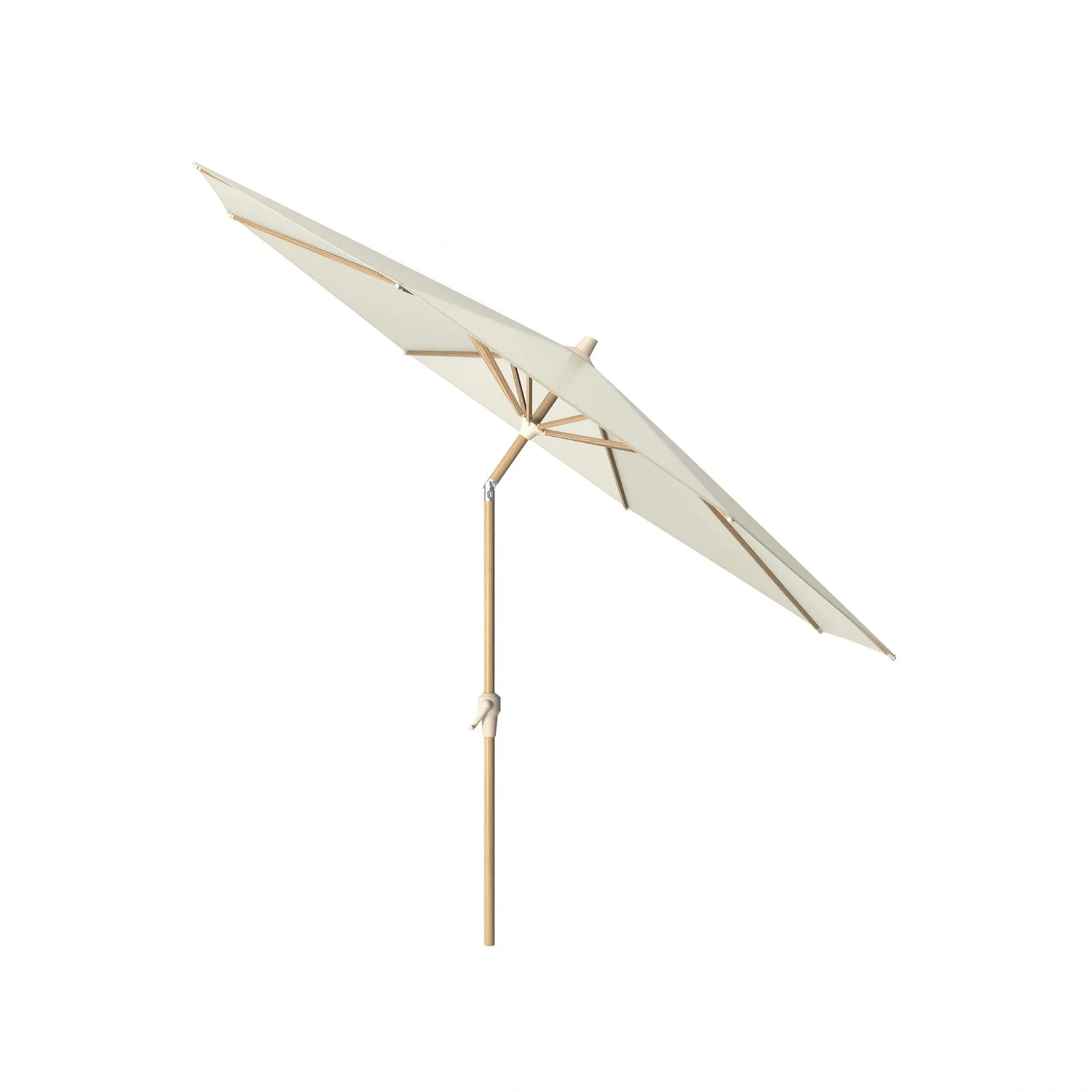 Riva parasoll - teaklook/ecru, Ø250 cm