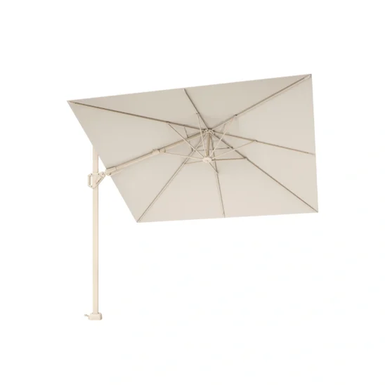 Voyager T² hängparasoll i storleken 270x270 cm, i färgen sandstone med parasollduk i Ivory.